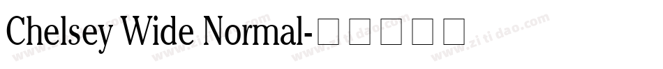 Chelsey Wide Normal字体转换